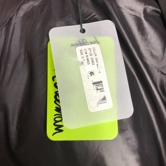 Sam Edelman Puffer Hooded Faux Fur Trim Coat Black Size Small NWT - Picture 15 of 15